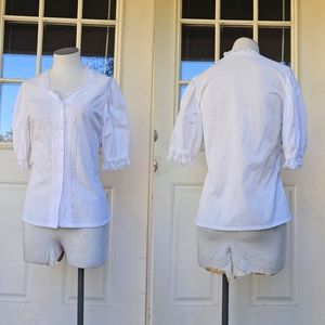 vintage white top oktoberfest